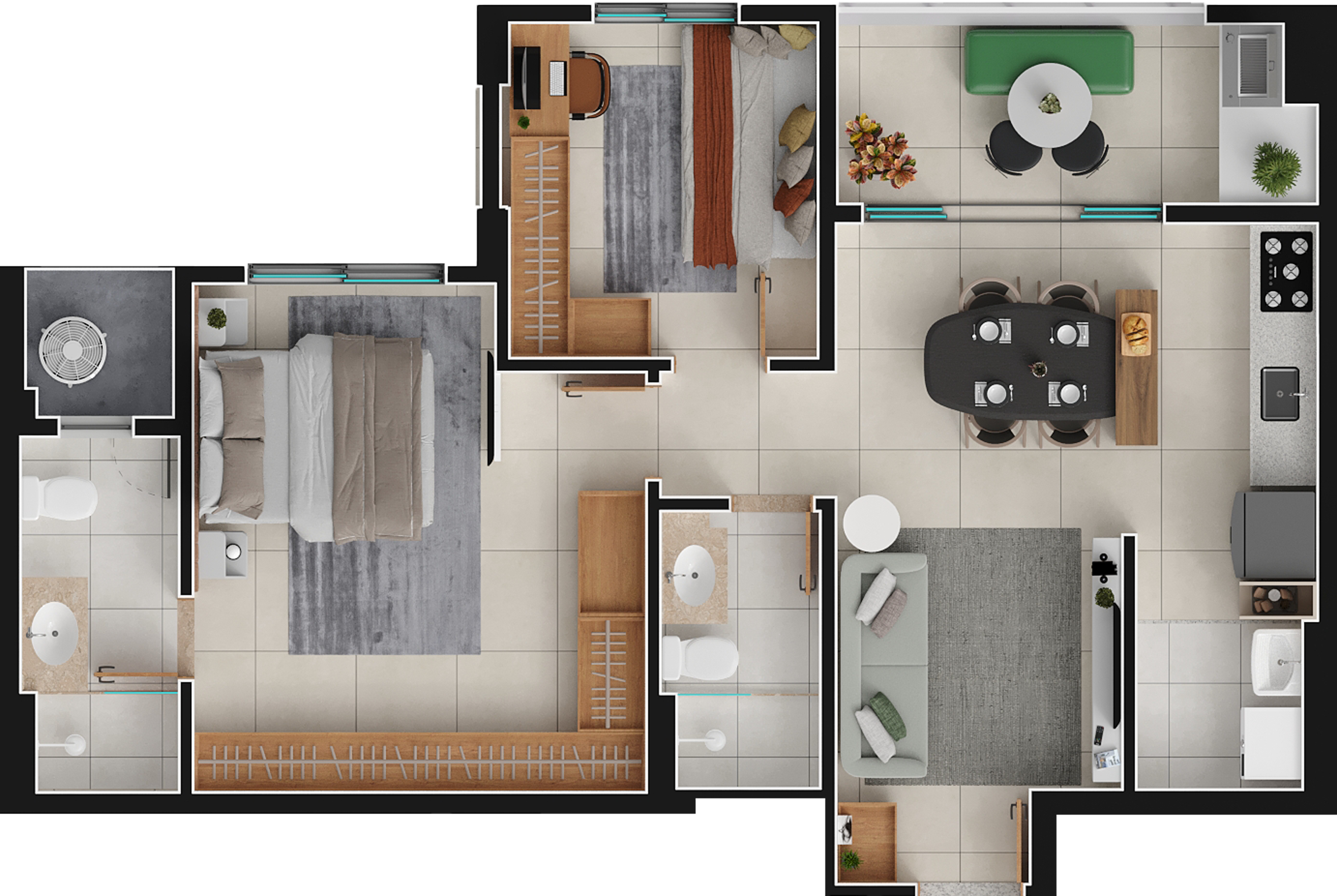 Apartamento Varandas Flamboyant 67 m² — foto 1